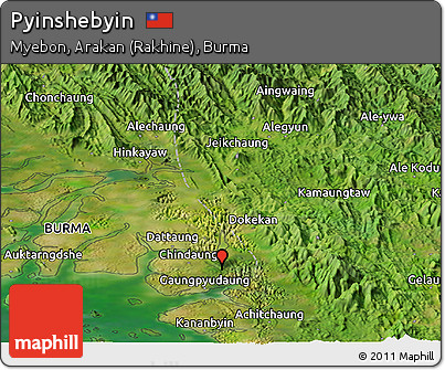 Satellite Panoramic Map of Pyinshebyin