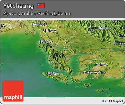 Satellite Panoramic Map of Yetchaung