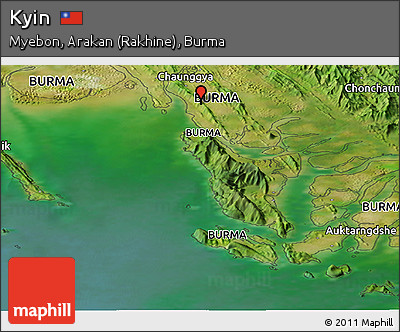 Satellite Panoramic Map of Kyin