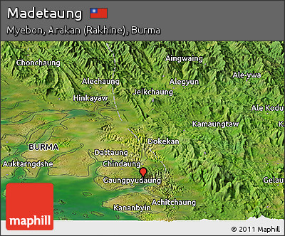 Satellite Panoramic Map of Madetaung