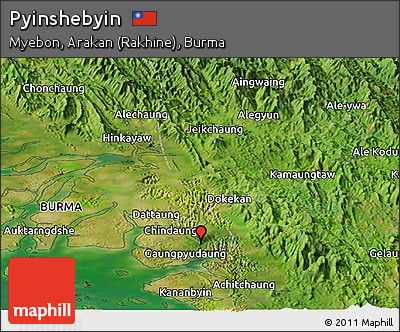 Satellite Panoramic Map of Pyinshebyin