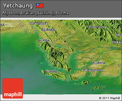 Satellite Panoramic Map of Yetchaung