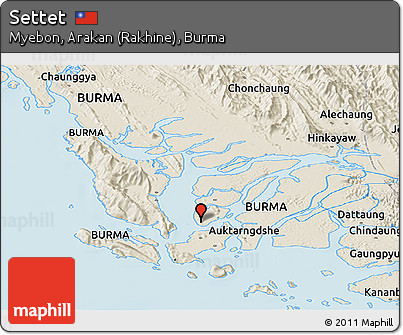 Shaded Relief Panoramic Map of Settet