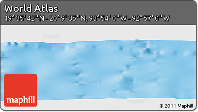 Physical Panoramic Map of the Area around 19° 52' 38" N, 93° 25' 30" W