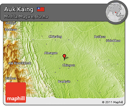 Physical 3D Map of Auk Kaing