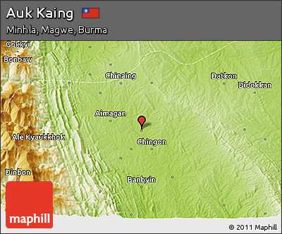 Physical 3D Map of Auk Kaing