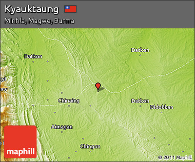 Physical 3D Map of Kyauktaung