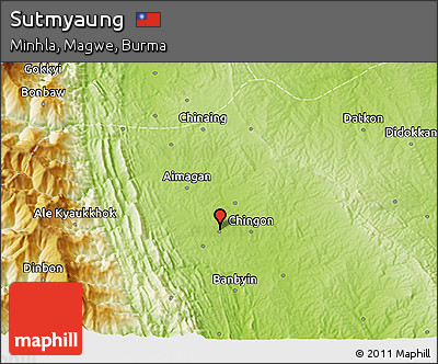 Physical 3D Map of Sutmyaung