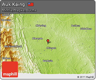 Physical 3D Map of Auk Kaing