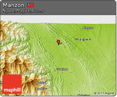 Physical 3D Map of Manzon