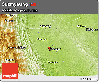 Physical 3D Map of Sutmyaung