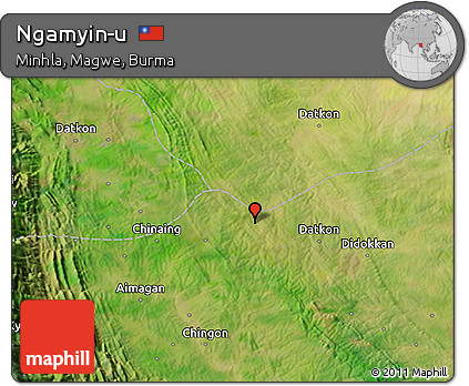 Satellite 3D Map of Ngamyin-u