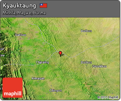 Satellite 3D Map of Kyauktaung