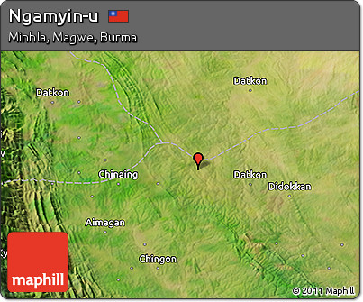 Satellite 3D Map of Ngamyin-u
