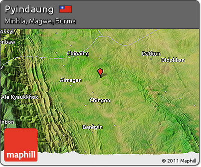 Satellite 3D Map of Pyindaung