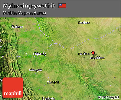 Satellite 3D Map of Myinsaing-ywathit