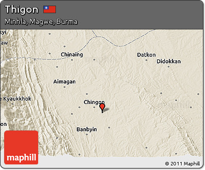 Shaded Relief 3D Map of Thigon