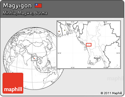 Blank Location Map of Magyigon