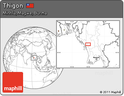 Blank Location Map of Thigon