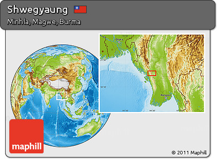 Physical Location Map of Shwegyaung