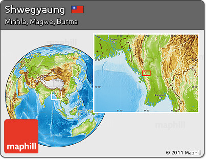 Physical Location Map of Shwegyaung