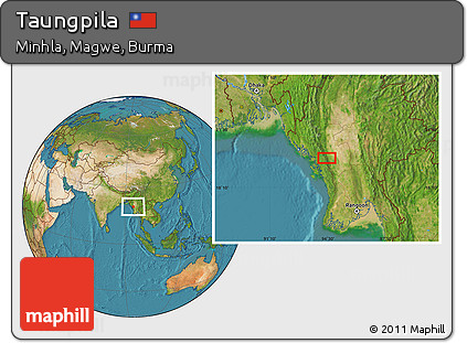 Satellite Location Map of Taungpila