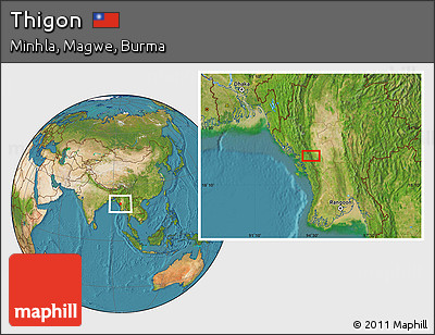 Satellite Location Map of Thigon