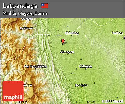 Physical Map of Letpandaga