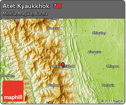 Physical Map of Atet Kyaukkhôk