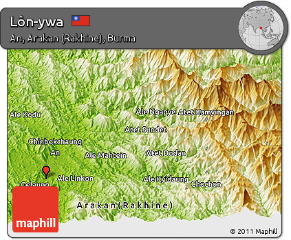 Physical Panoramic Map of Lôn-ywa