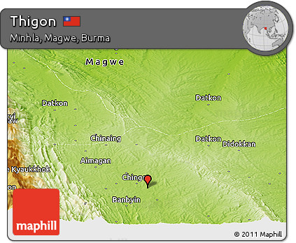 Physical Panoramic Map of Thigon