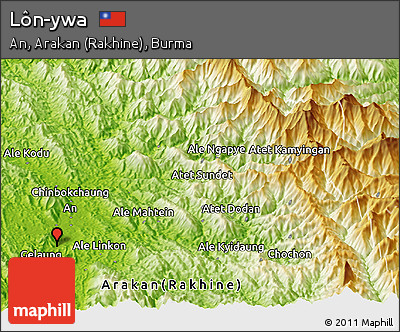 Physical Panoramic Map of Lôn-ywa