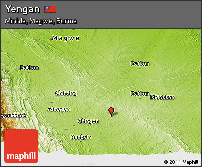 Physical Panoramic Map of Yengan