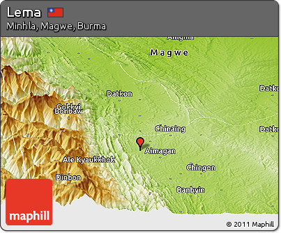 Physical Panoramic Map of Lema