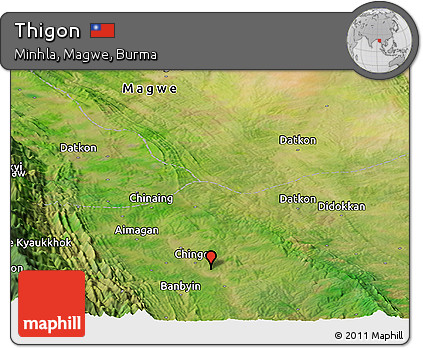 Satellite Panoramic Map of Thigon