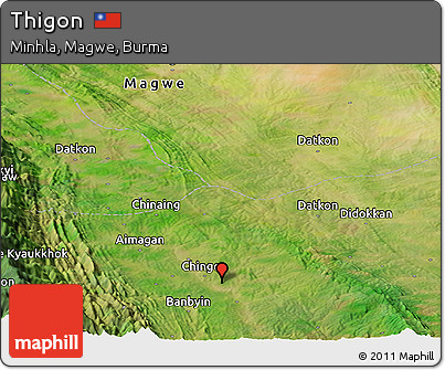 Satellite Panoramic Map of Thigon