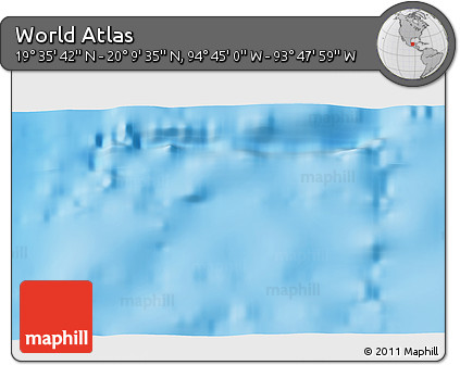 Shaded Relief 3D Map of the Area around 19° 52' 38" N, 94° 16' 30" W