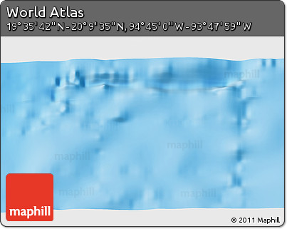 Shaded Relief 3D Map of the Area around 19° 52' 38" N, 94° 16' 30" W