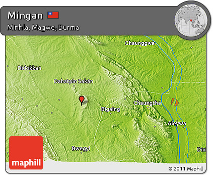 Physical 3D Map of Mingan