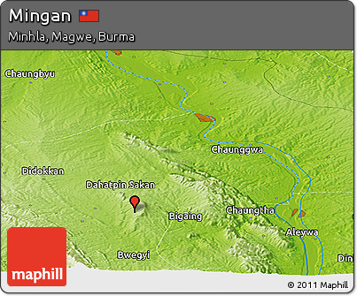 Physical Panoramic Map of Mingan