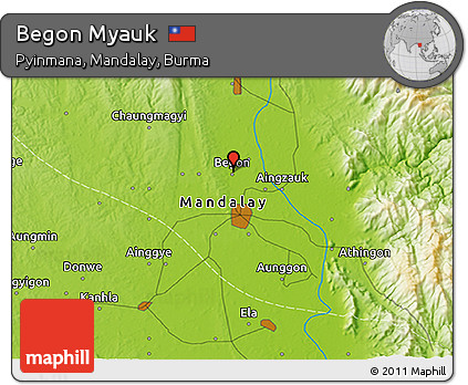 Physical 3D Map of Begon Myauk