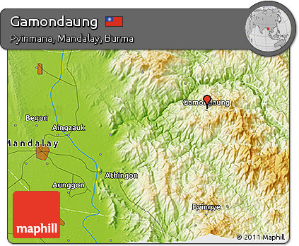 Physical 3D Map of Gamondaung
