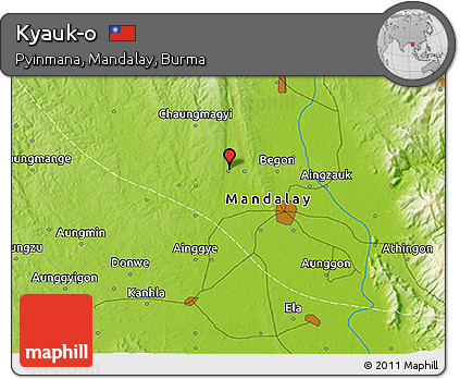 Physical 3D Map of Kyauk-o