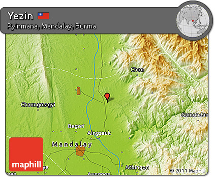 Physical 3D Map of Yezin