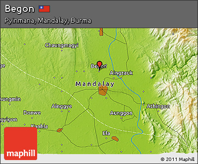 Physical 3D Map of Begon