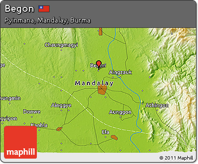 Physical 3D Map of Begon
