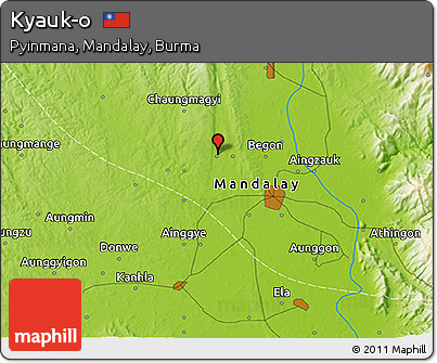 Physical 3D Map of Kyauk-o