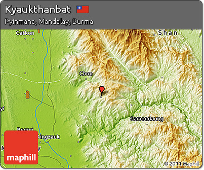 Physical 3D Map of Kyaukthanbat