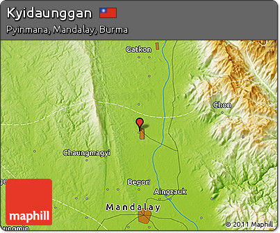 Physical 3D Map of Kyidaunggan