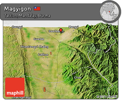 Satellite 3D Map of Magyigon